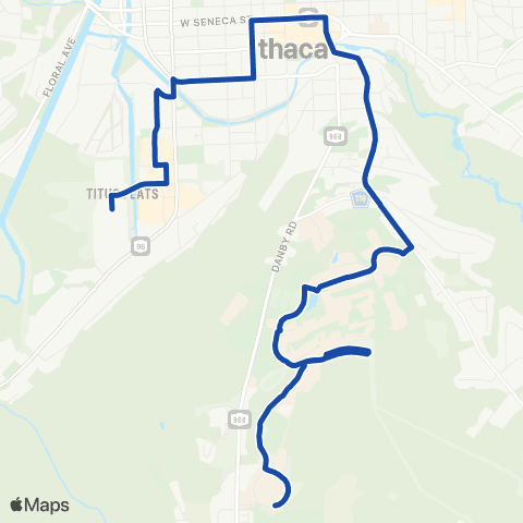 TCAT South Hill Shopper map