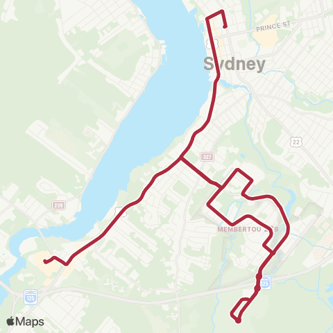 Transit Cape Breton Sydney - Sydney River map