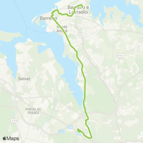 TCB Lavradio-Coina map