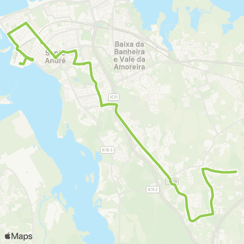 TCB Cabeço Verde - Terminal (via Hospital) map