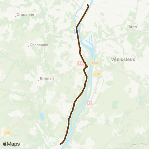 TCL Bellecour A. Poncet - Millery Pl. Bouton / Grigny J. Moulin map