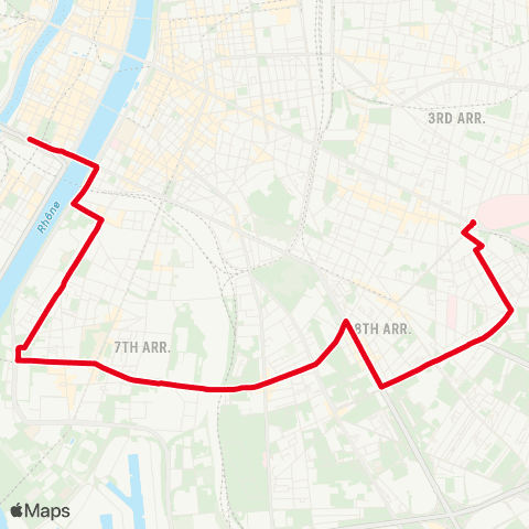 TCL Perrache - Grange blanche map