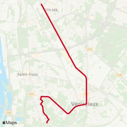 TCL Bus Relais Tramway T4 map