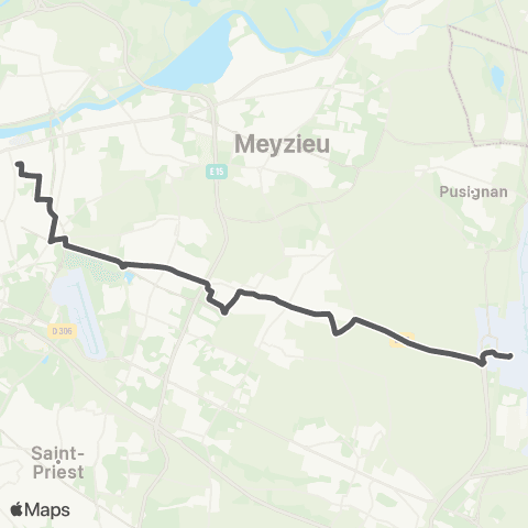 TCL Vaulx-en-V. la Soie - Genas Dormont - St Ex. - Gare rout. map