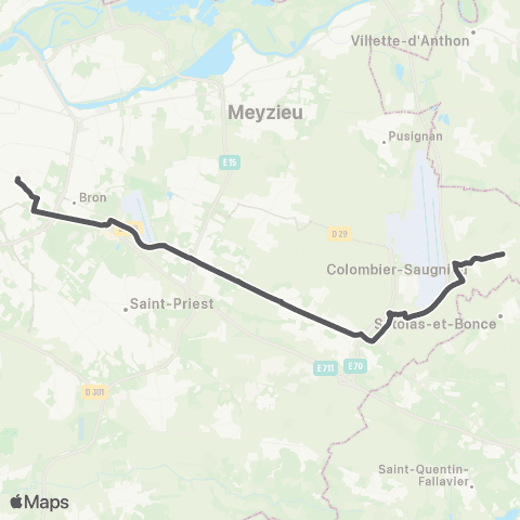 TCL Grange-blanche - Colombier Saugnieu les Salines map