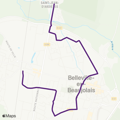 TCL Belleville-en-Beaujolais map