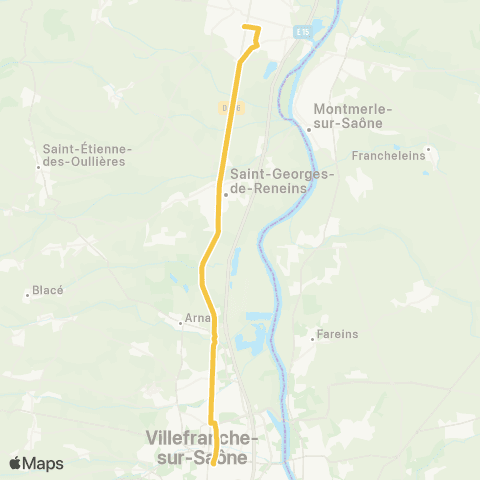 TCL Belleville - Villefranche-sur-Saône map