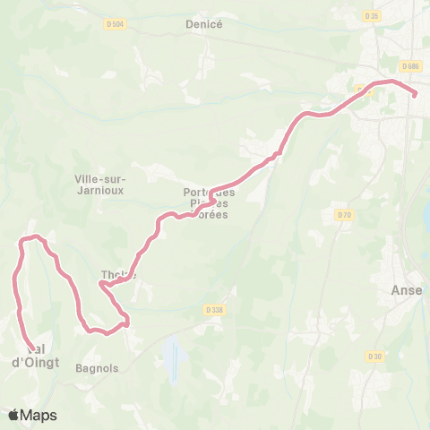 TCL Val-d'Oingt - Villefranche-sur-Saône map