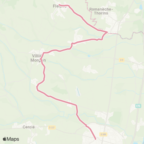 TCL Fleurie - Belleville-en-Beaujolais map