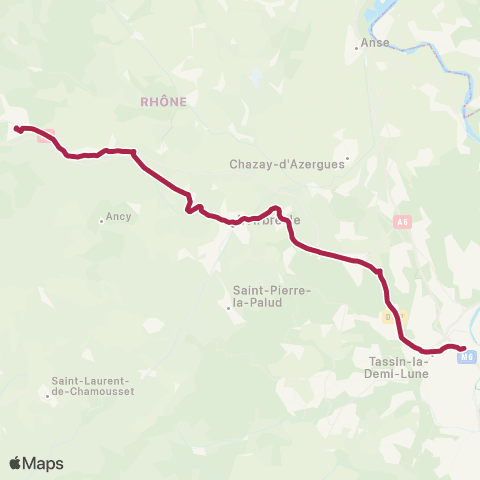 TCL Gare de Tarare - Gorge de Loup map