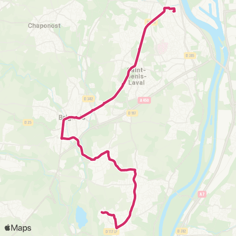 TCL Gare d'Oullins - Millery l'Étang map