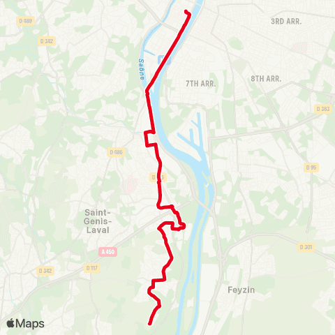 TCL Bellecour A. Poncet - Irigny Hauts de Selettes map