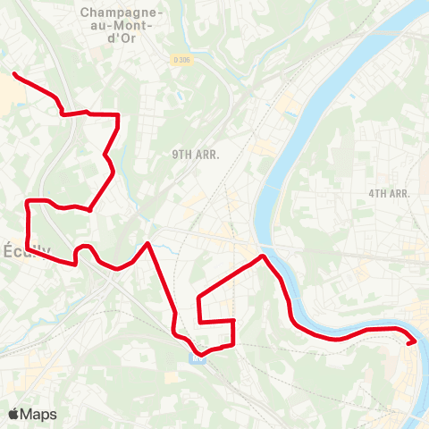 TCL Gare Saint Paul - le Pérollier map