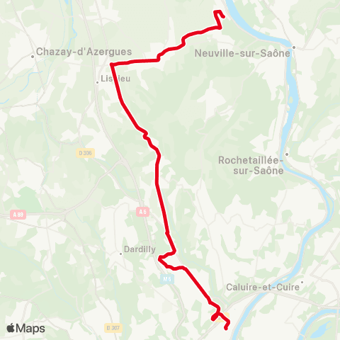 TCL Gare de Vaise - Limonest Cimetière / St-Germain Gare map
