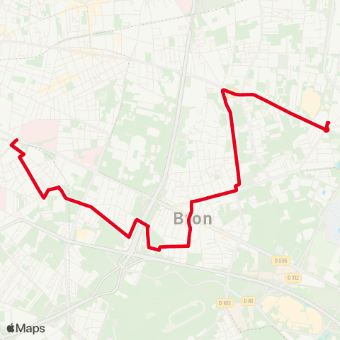 TCL Grange blanche - Bron Sept Chemins map