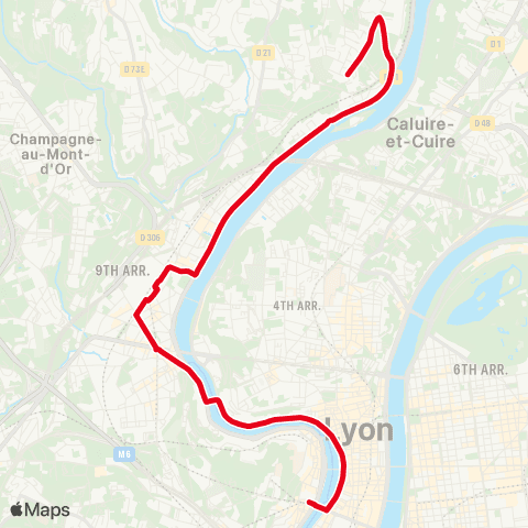 TCL Perrache / Gare de Vaise - Cité Édouard Herriot map