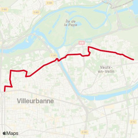 TCL Charpennes - Vaulx O'Hara map