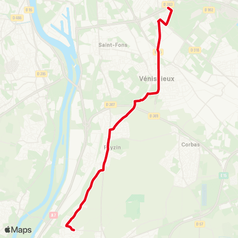 TCL Parc de Parilly - Solaize map