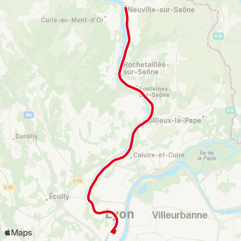 TCL Bellecour St Exupéry - Neuville map