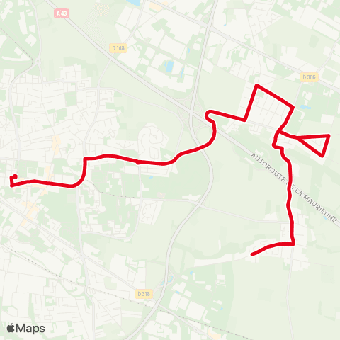 TCL St-Priest Hôtel de Ville - la Fouillouse map