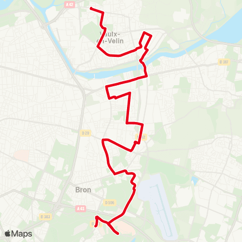 TCL Vaulx la Grappinière - Parilly Uni Hippodrome map