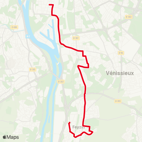 TCL Debourg - Feyzin les Razes / Château de l' Isle map