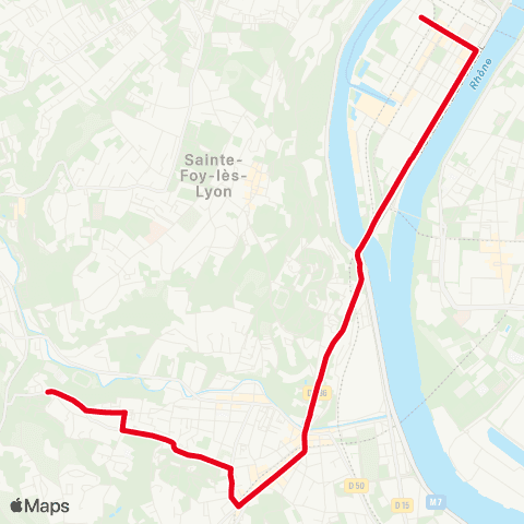 TCL Perrache - Oullins le Golf map