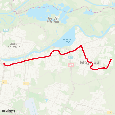 TCL Laurent Bonnevay - Meyzieu ZI map