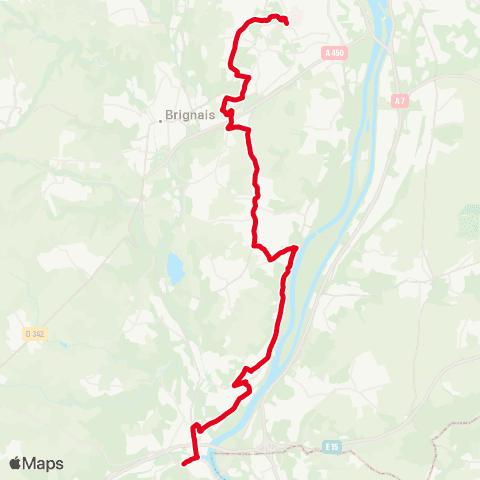 TCL St-Genis-Laval Hôp. S. - Gare de Givors Ville map