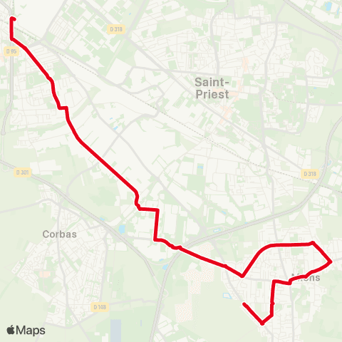 TCL Gare de Vénissieux - Mions Bourdelle map