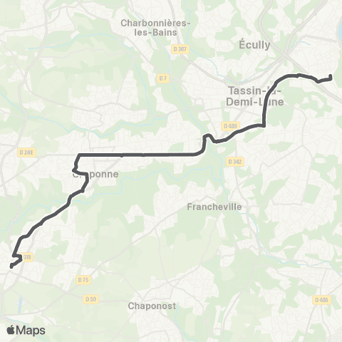 TCL Gorge de Loup - Brindas Centre map