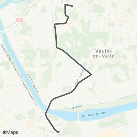 TCL Laurent Bonnevay - Vaulx la Grappinière map