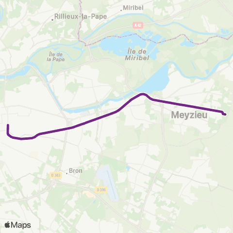 TCL Gare Part-Dieu Villette - Meyzieu les Panettes map