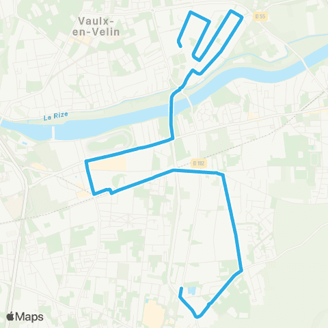 TCL ZI Vaulx-en-Velin E. - Vaulx-en-Velin la Soie map