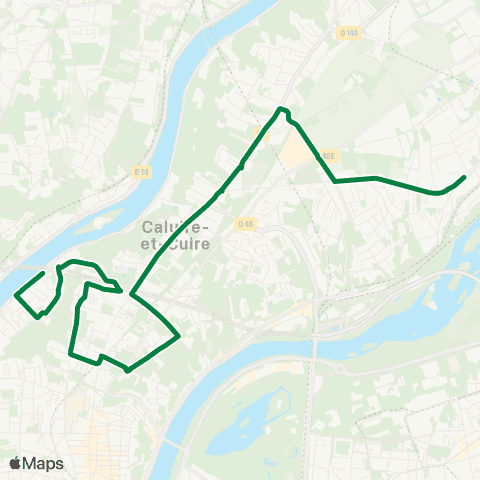 TCL Caluire Bords de Saône - Chemin de Crépieux map