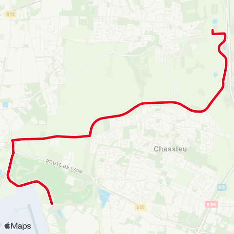 TCL Navette OL Stadium - Eurexpo map