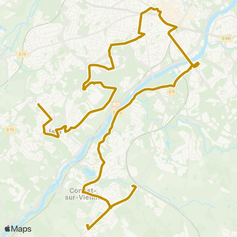 TCL Isle l. Aragon <> Condat s/ Vienne Versanas map