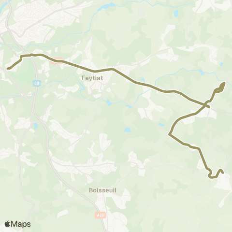 TCL Pôle St Lazare <> Eyjeaux Bourg map