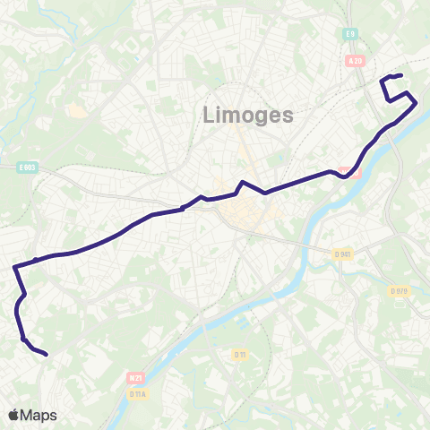 TCL La Cornue <> Cité R. Dautry map