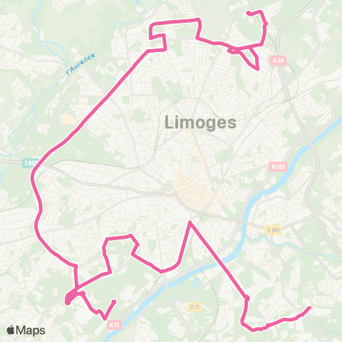 TCL Pôle la Bastide <> Pôle St Lazare map