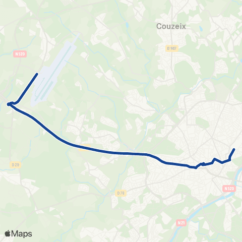 TCL Navette Gare <> Aéroport via Pl. W. Churchill map
