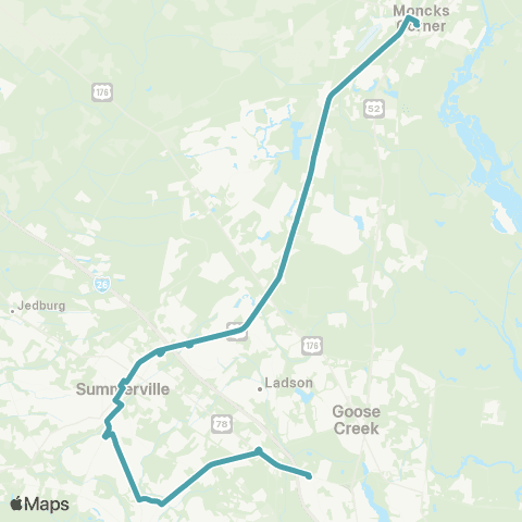 Tri-County Link Summerville Connector map