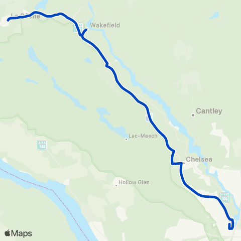 Transcollines La Pêche — Chelsea — Gatineau map