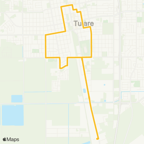 TCRTA Southwest Tulare map