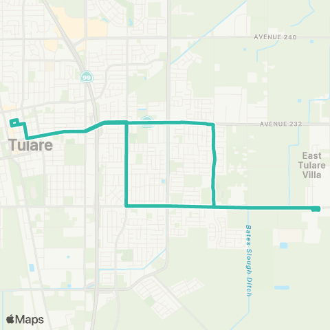 TCRTA East Tulare map