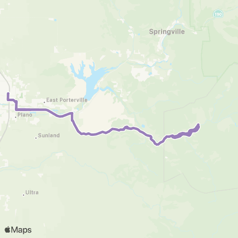 TCRTA Tule River Indian Reservation map