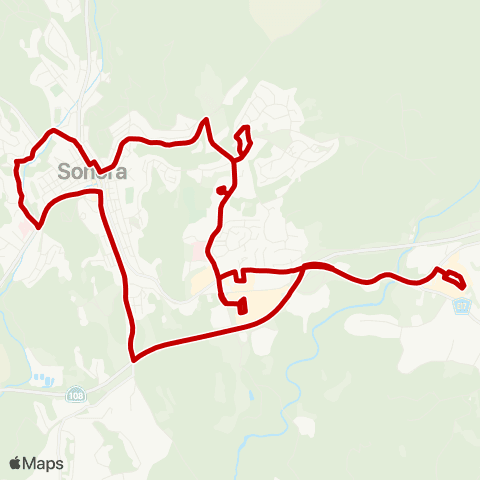 Tuolumne County Transit Route 1 map
