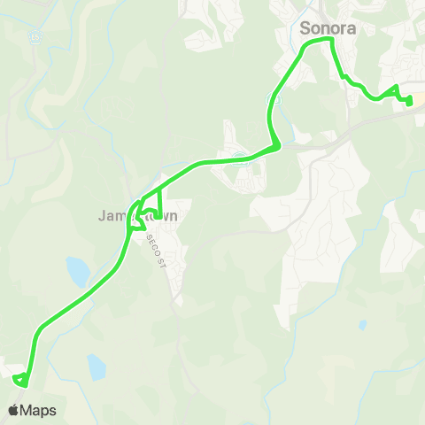 Tuolumne County Transit 3 Jamestown map
