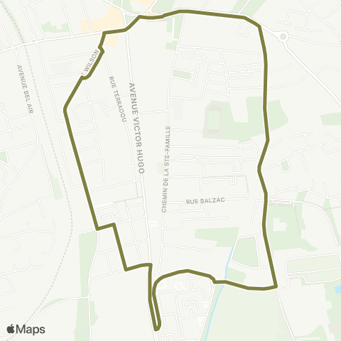 Trans'CoVe Navette Marché <> PEM <> Complexe sportif map
