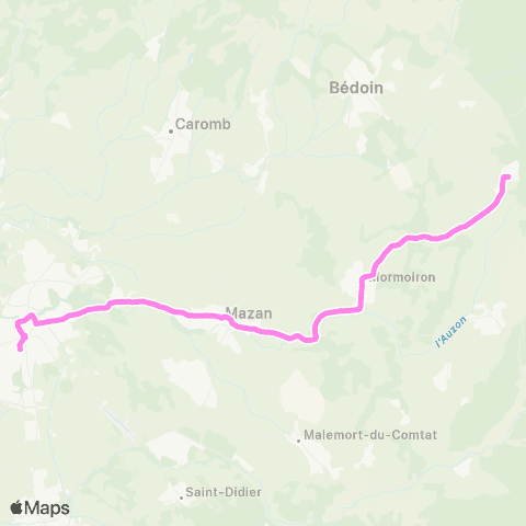 Trans'CoVe Flassan <> Carpentras map